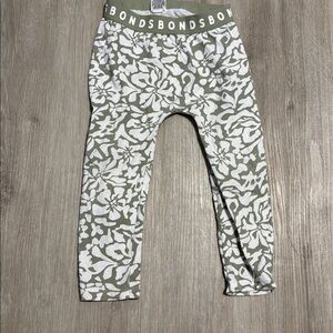 Bonds Olive and White Floral Leggings